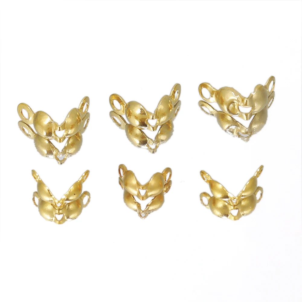 100/50Pcs 스테인레스 스틸 엔드 크림프 비즈 팁 DIY 목걸이 팔찌 구성 요소에 대 한 볼 체인 커넥터 엔드 걸쇠 피팅