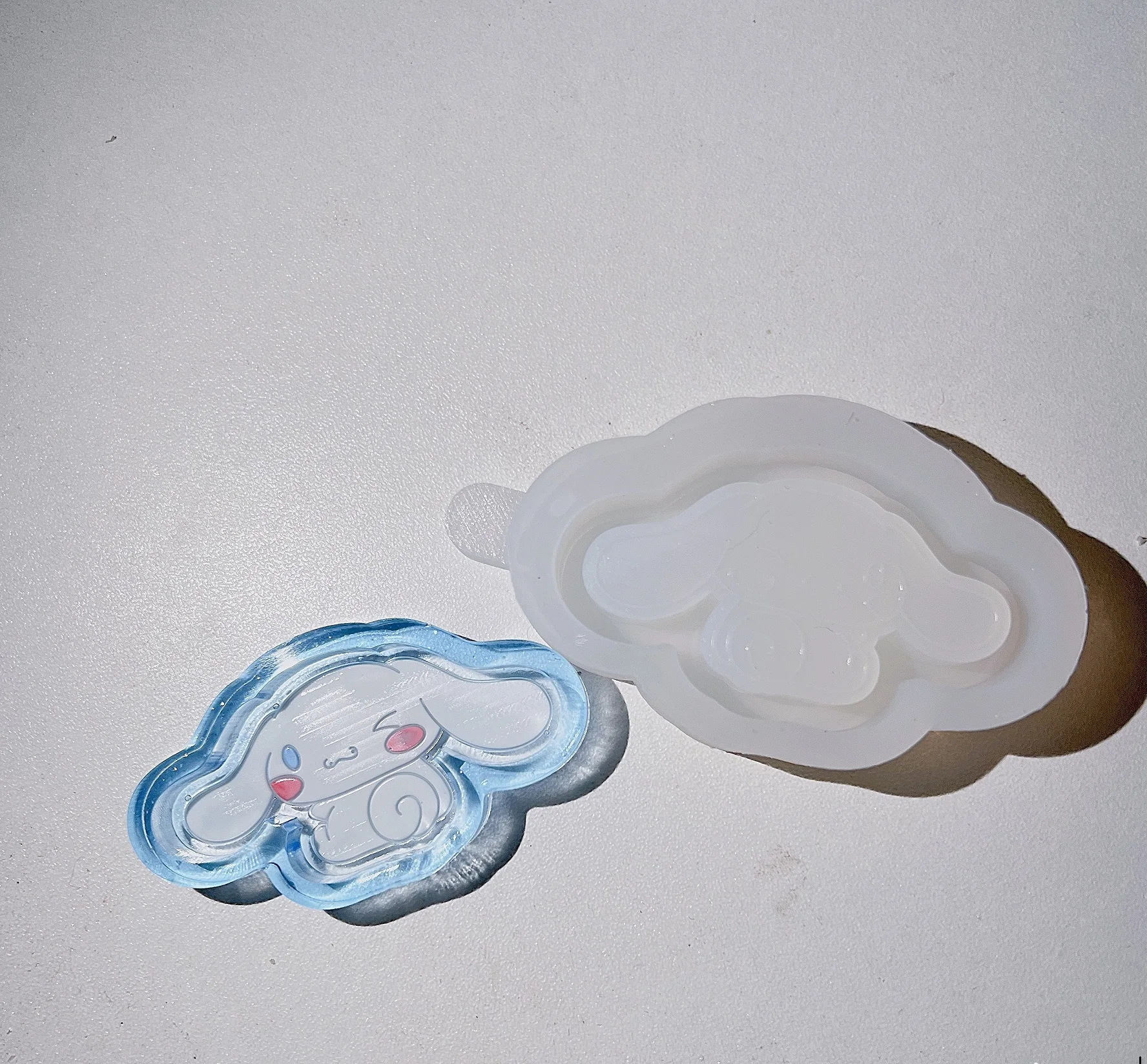 wsy-335 cartoon dog quicksand mold resin shaker mold silicone handmade replication mould