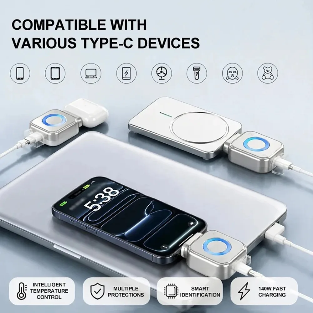 USB-C Fast Charging Adapter with Intelligent Power Cut-Off