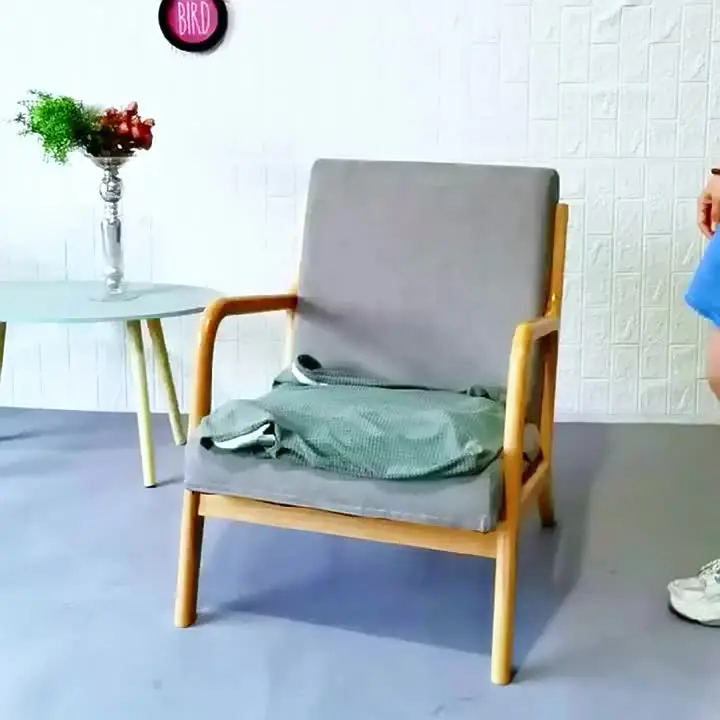 Solid Color Lazy Chair Cover Stretch Spandex Armchair Covers