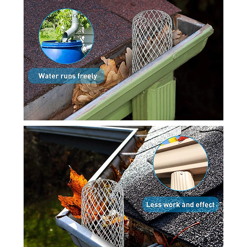 Roof Gutter Guard Filters 1/4/6 PCS Outdoors Terrace Expand Aluminum Filter Strainer Tops Blockage Leaf Drains Debris Net Cover