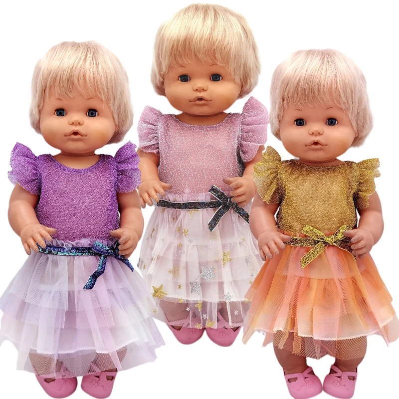 Nenuco Ropa Y Su Hermanita 17 "Baby Sister Dolls Blue Flower Dress Toys Clothes