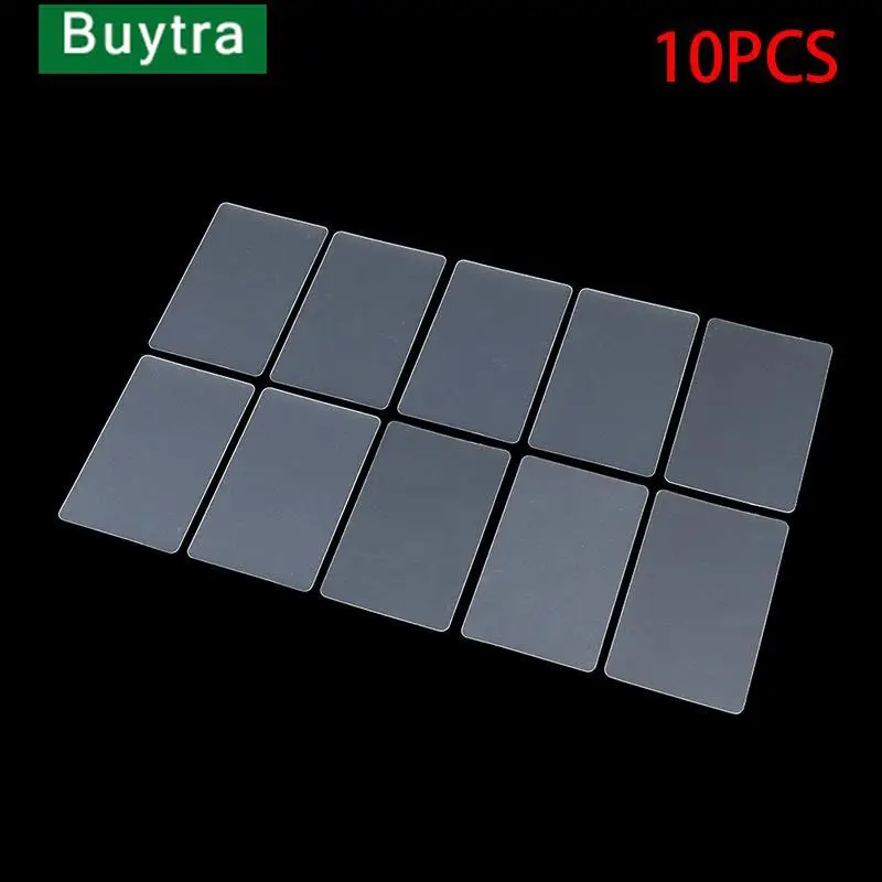 10Pcs Pvc Blank Transparent Business Cards Plastic Waterproof Without Printing For Handwriting School Office Supplies