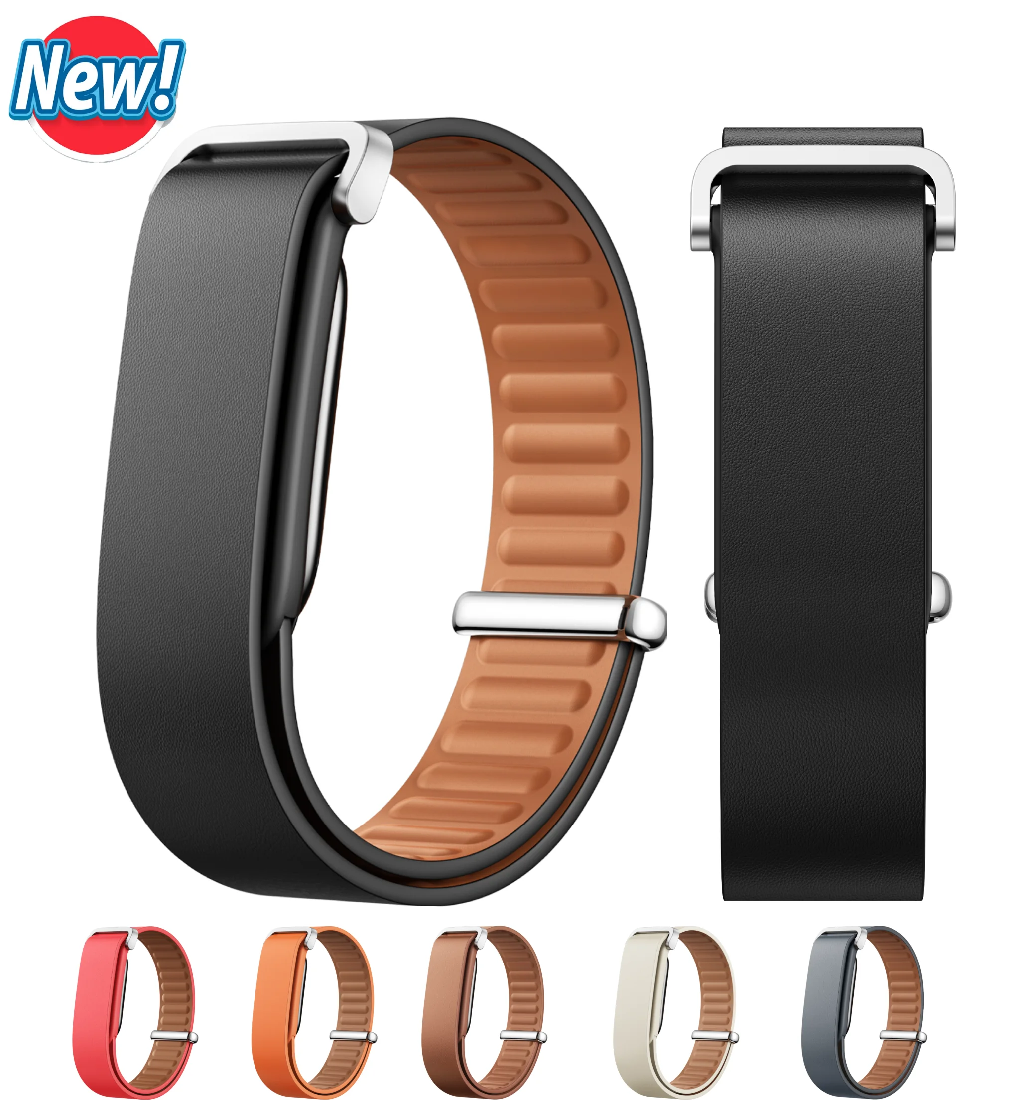 Premium PU Leather Loop Strap – Adjustable, Comfortable Replacement Band for Smartwatch