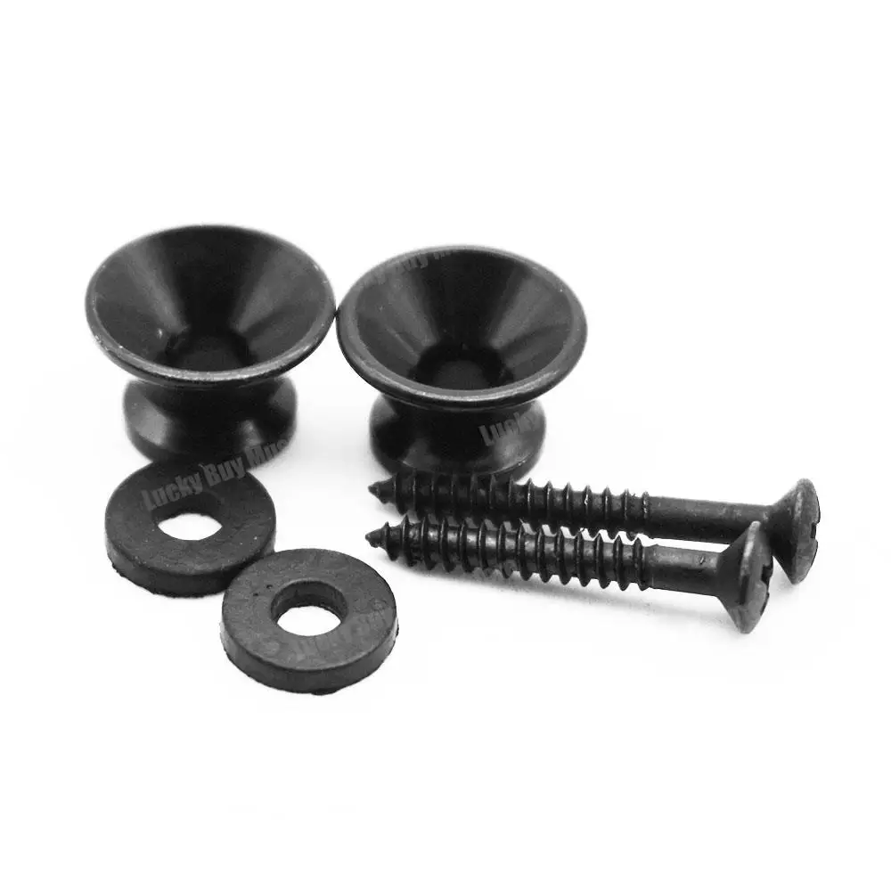4pcs Guitar Strap Lock Locking Pegs Pins Metal End Strap Button for Acoustic Classical Electric Bass Guitar Ukulele