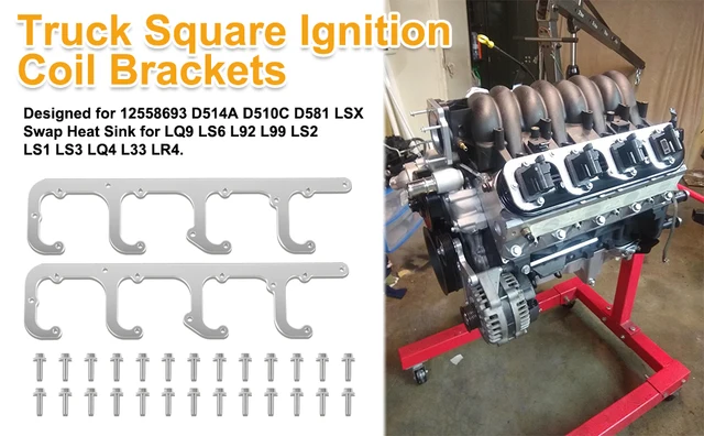 ICT Billet 5.3L LS Square Coil Brackets Valve Cover D581 D514A D510C 12558693 LSX Swap Truck LS1 LS3 LS2 LQ4 LQ9 LS6 L92 L99 L33 LR4 Designed & Manufactured In The USA - View #9