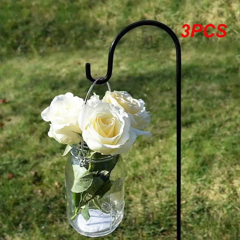 

3 шт., крючки для пастушек, подставка для садовых растений, стойка для фонарей, Жесткий Сердечник для сада, крючок для пастушек, крючок для корзины цветов
