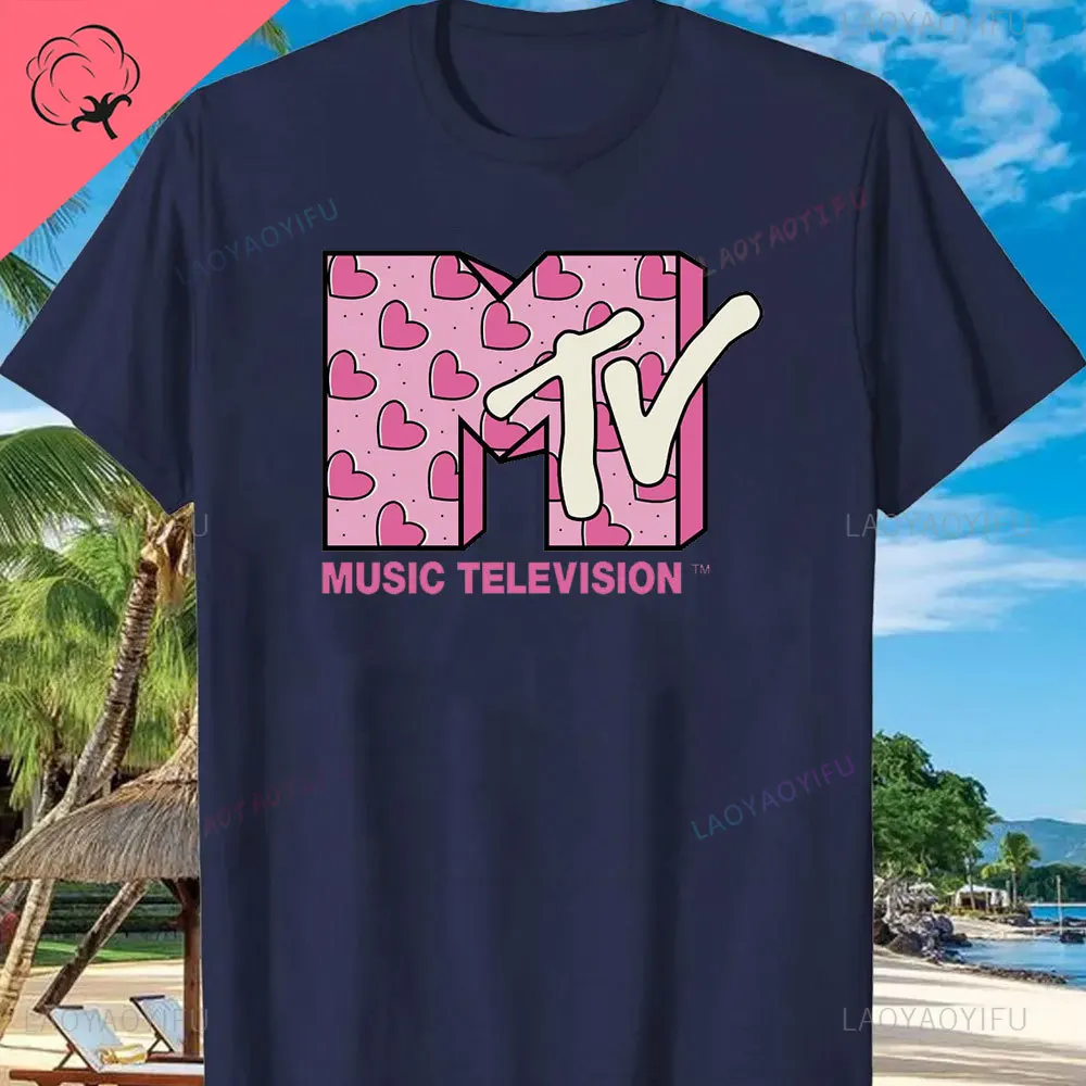 T-shirt MTV Music Television PEACE NOW - Taille M - Coton - Promo Limitée Vintage