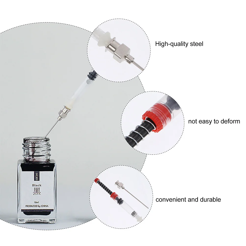 6pcs/3pcs Fountain Pen Ink Syringe Filler Converter Filler Ink Pen Syringe Device Tool Office Auxiliary Absorber fountain pen syringe tool