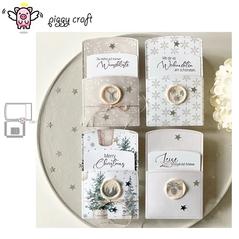 Piggy Craft metal cutting dies cut die mold Envelope greeting card Scrapbook paper craft knife mould blade punch stencils dies