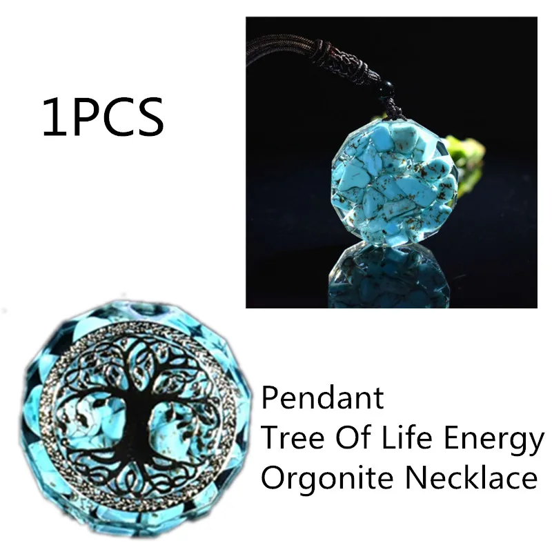 

Tree Of Life Organ Energy Pendant Natural Resin Copper Seven Chakras Jewelry Accessories Gift For Girlfriend
