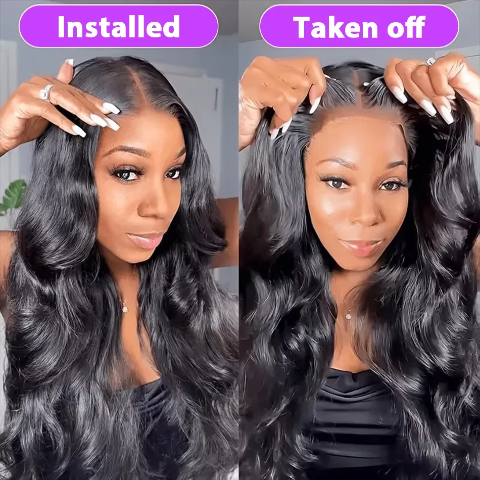 250 Density Human Hair Brazilian Body Wave 13x4 Lace Front Wigs 5x5 Glueless Closure Wig Black 13x6 Hd Transparent Frontal Wig 5