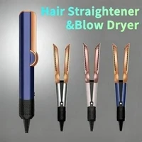 Sèche-cheveux et lisseur professionnel 2 en 1, fer à lisser chauffant, ions négatifs, outil de coiffure longue durée, pour salon de beauté et usage domestique 2