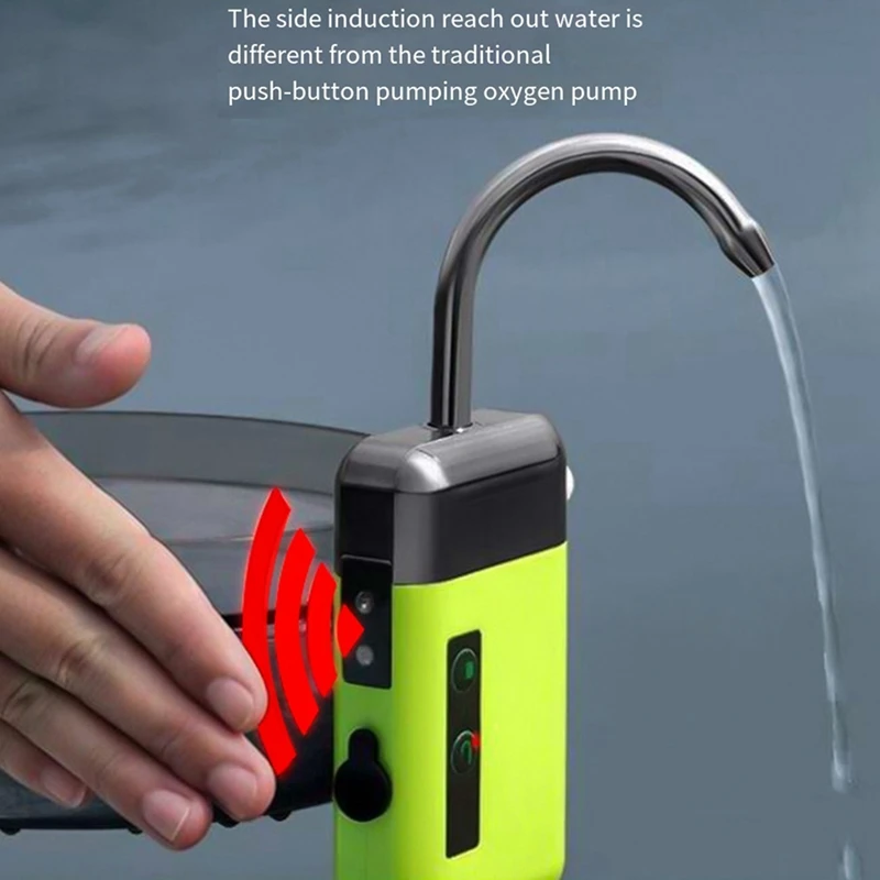 Fishing Tap And Oxygen Pump Tool Automatic Fishing Water Pump Oxygenator For Aquarium Silent Household Dual-Use Easy To Use aquarium air pump