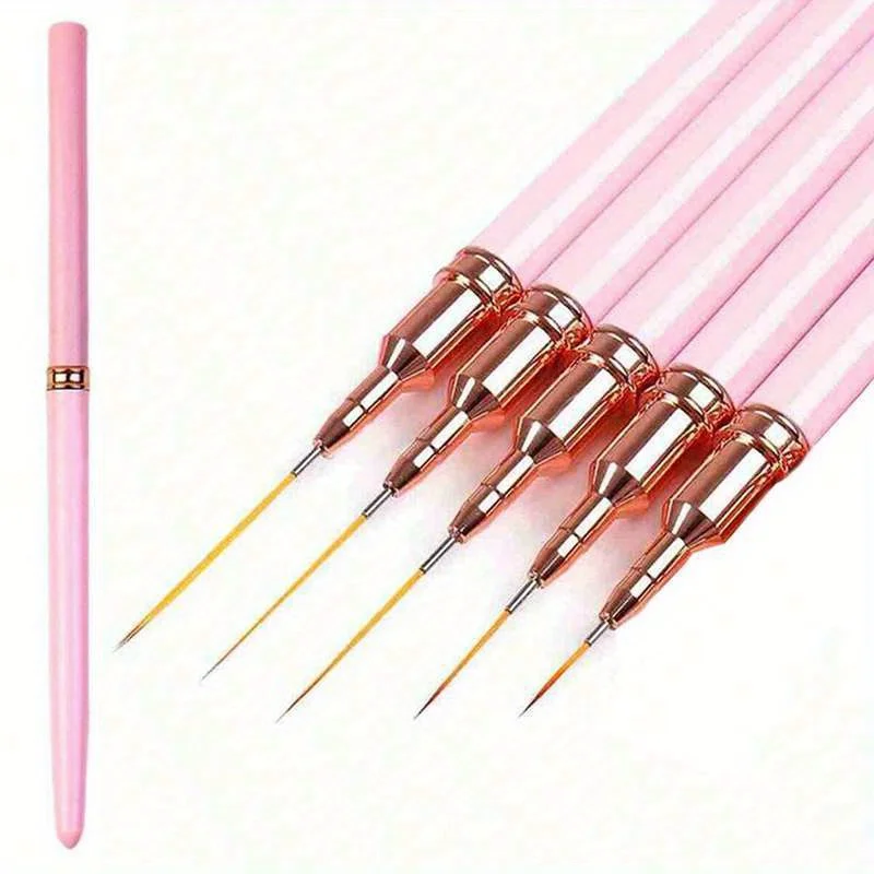 Nail Art Liner Brushes Set Elongated Lines Striping Drawing UV Gel Painting Nail Design Pen Professional Manicure Tool 2