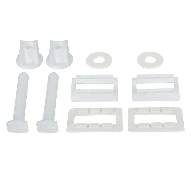 Plastic Toilet Seat 1Set Toilet Hinge Bolts Screw Fixing Fitting Kit Bathroom Part Nuts Washers Tool Toilet Seat Accessories Toilet Hinge Replacement