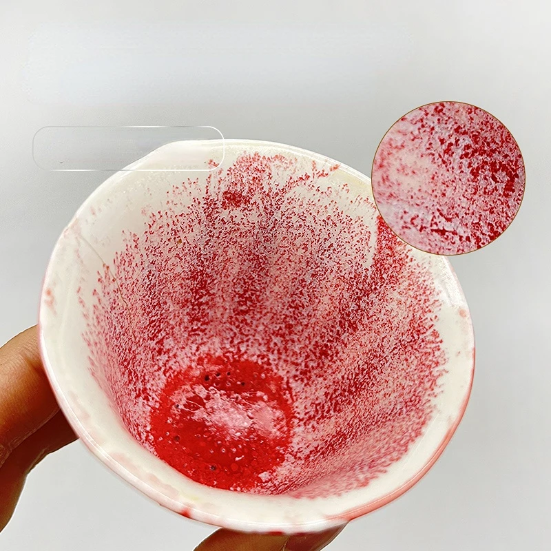 

500g Medium Temperature Composite Art Crystal Glaze Pink Beauty Pottery Teaching Electric Kiln Big Red Water Glaze 1180-1280 ° C