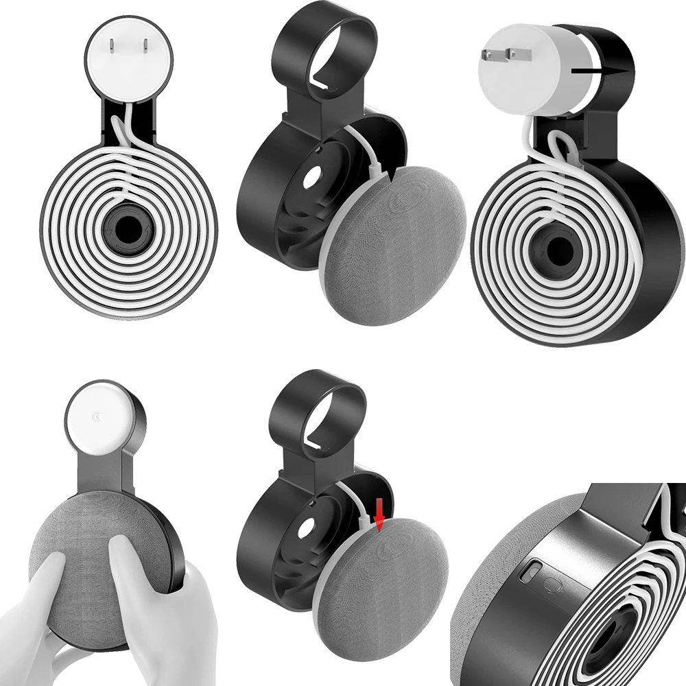 Audio wall mount bracket Socket type wall mount bracket suitable For Google Home Mini (1st Gen)/Nest Mini (2nd Gen) audio wall mount storage bracket