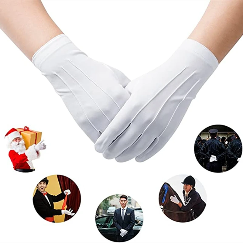 White Cotton Gloves Detail 1