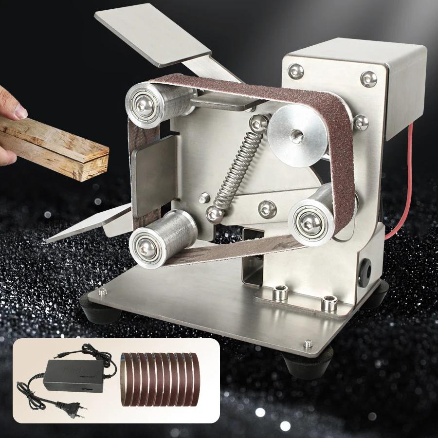 TUNGFULL Mini Belt Grinding Machine Tool Sharpening Machine Sanding Grinding Electric Sander Home DIY Polisher electric grinder electric sander belt sander