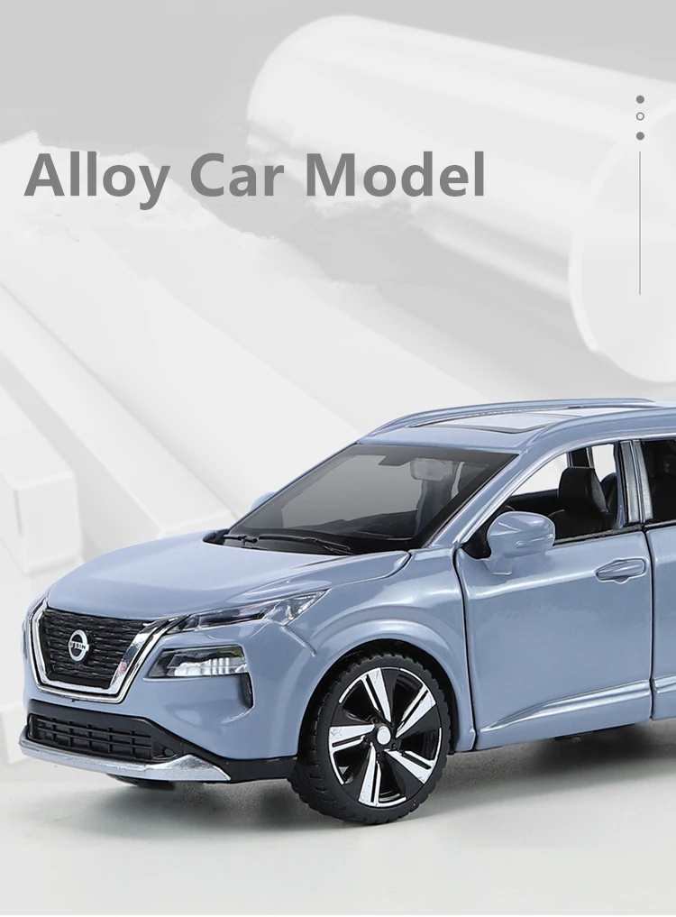 1:32 Nissan X-TRAIL SUV Alloy Car Model Diecast Metal Off-road Vehicles Car Model Sound And Light Simulation Childrens Toy Gifts