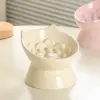 Ceramic Cat Slow Food Bowl Cute Slanted Mouth Dog Feeding Basin Creative Large Capacity Pet High Foot Bowl Kitten Puppy