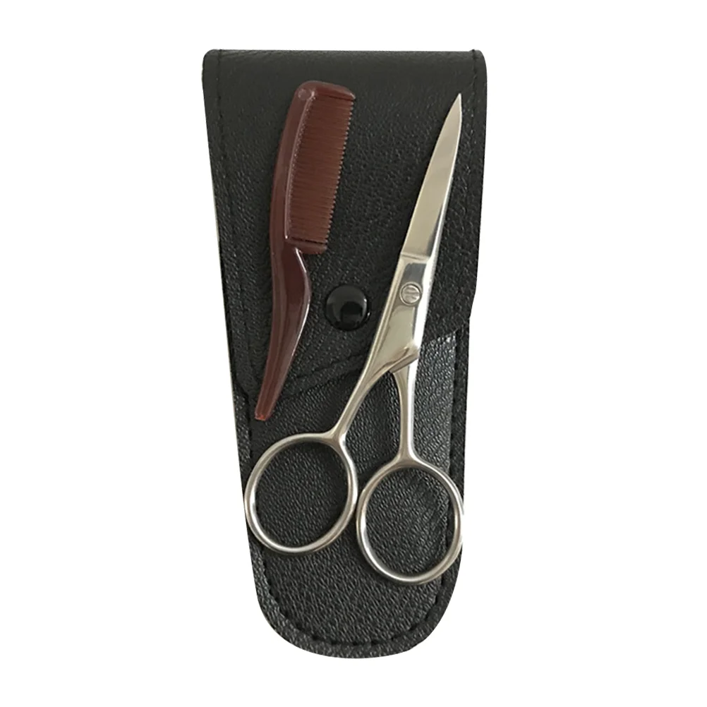 

Storage Bags Mustache Trimming Scissors Eyebrow Stainless Steel Clothes for Beard Shears