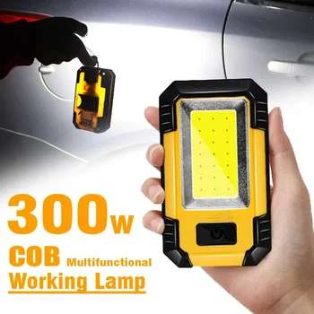 4000MaH Rechargeable Work Light 30W Super Bright COB Flashlight With Magnetic Portable Outdoor Power Bank Camping Emergency Lamp 1