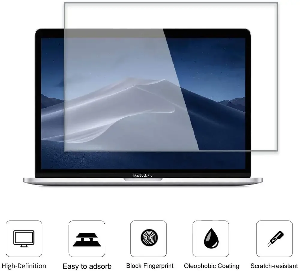Protetor de Tela Matte para Macbook Air Filme de Tela Plástica Adesivo A2337 A2941 13.6 m2 A2681 Pro 13 14 16 Chip m1 A2338 2023 - Imagem 5