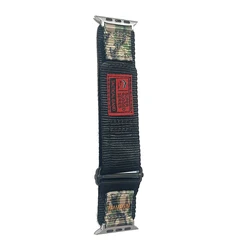Nylon Velcro Watch Strap Band - Adjustable Sport Bracelet - 49 45 44 42mm (Black Camouflage)