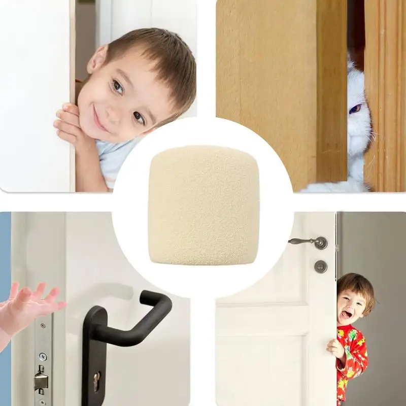 Door Slam Preventer Rubber Door Pinch Preventer Cylinder Slam Guard Keep Doors Open Safety Stopper With High Elasticity For