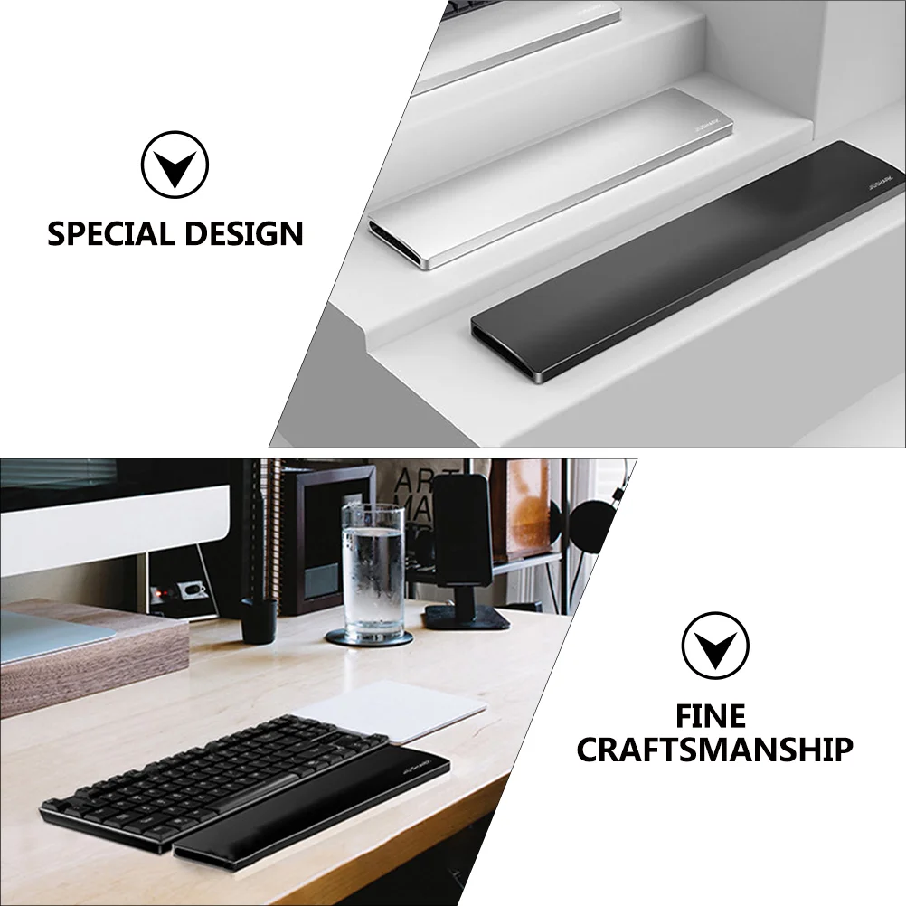 Wrist Rest Pad for Laptop Computer Keyboard Keyboards Ergonomic Palm Black Aluminum Alloy  Keyboard Wrist Hand Rest 