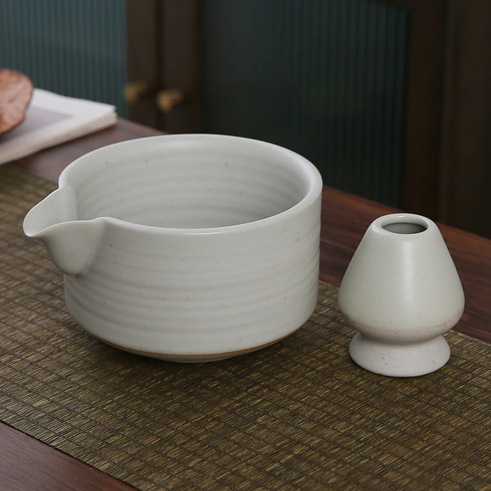 Japanese Matcha Whisk Stand Reusable Matcha Making with Ceramic Bowl Whisk Holder Tea Accessories Teaware