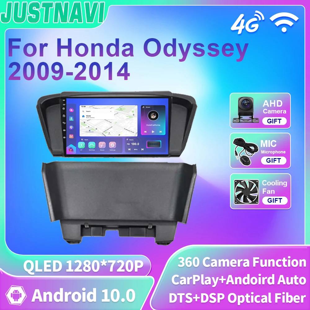 

Автомобильное радио JUSTNAVI QLED для Honda Odyssey 2009-2014 Android 10 мультимедийный видеоплеер GPS DSP RDS 4G WIFI BT навигация Carplay