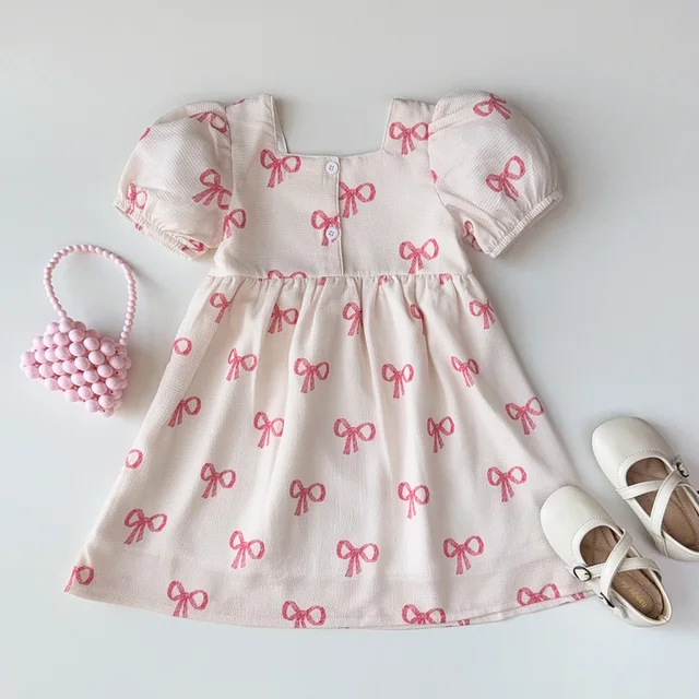 Girls Summer Bow Dress 2