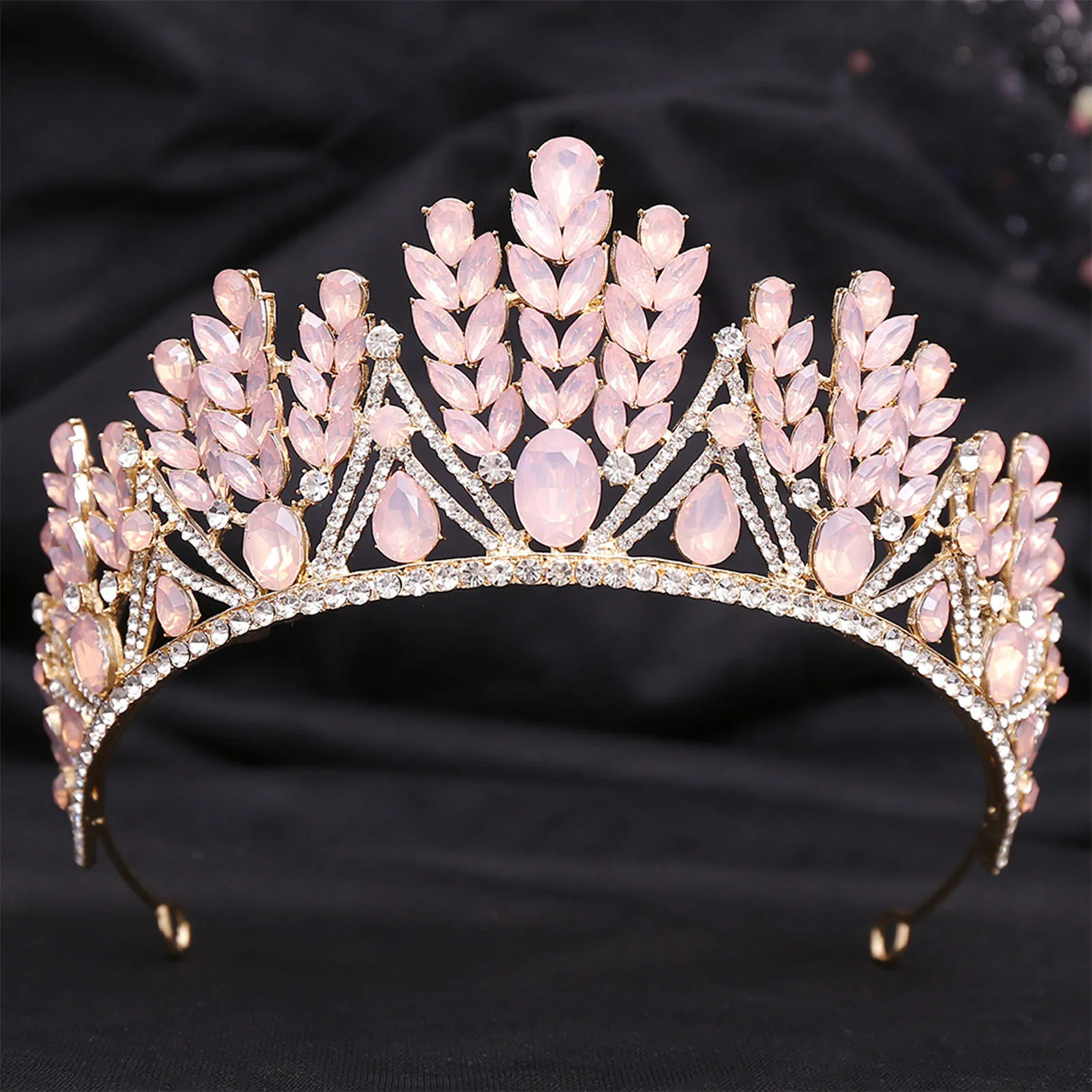 

Sparkly Rhinestone Tiaras and Crowns for Bride Wedding Big Baroque Headbands Princess Diadem Women Party Hair Jewelry Hairbands