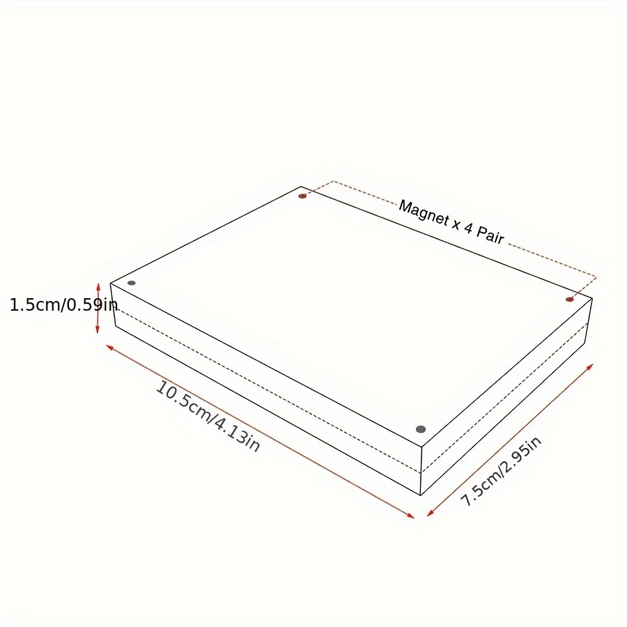 양면 마그네틱 액자 아크릴 사진 액자, 데스크탑 프레임리스 엽서 디스플레이, 4.13 × 2.95 × 0.59 인치
