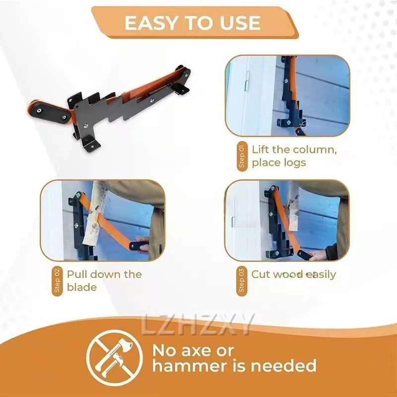 Wall Mounted Kindling Splitter Firewood Kindling Splitter Portable Manual Fire Wood Firewood Cutter