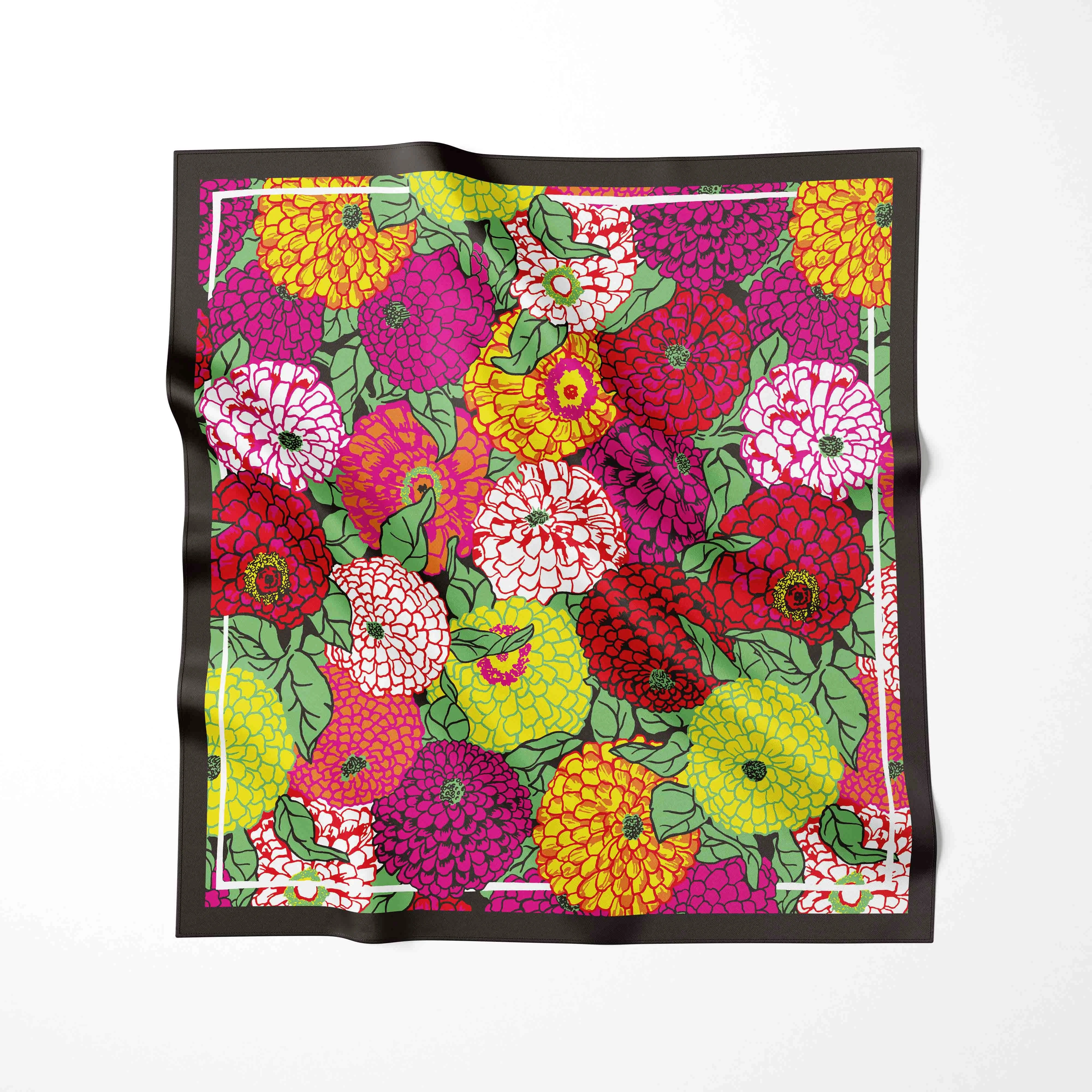 2025 Fashion Silk Satin Hair Scarf Women Handkerchief Printed Female Square Head Bandana Small Neck Muffler Hijab Lady Girl 4