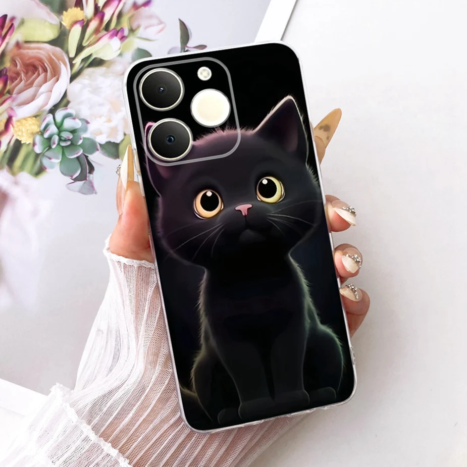 Luxury Lotus Painted Soft Silicone Case - Elegant Protective Cover