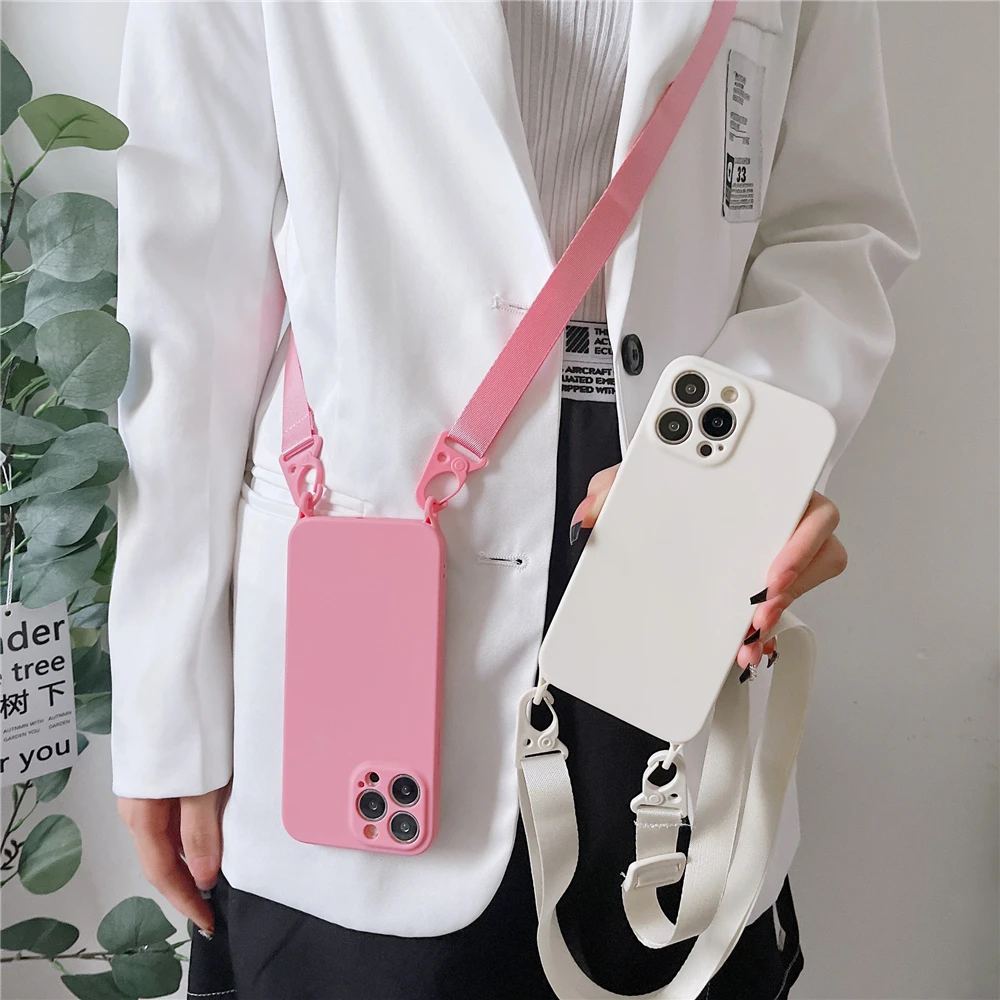 Amber Leopard Crossbody Necklace Cord Lanyard silicone case for iphone 12  Pro Max MiNi 11 Pro Max XR X XS Max 7 8 plus SE 2020 - AliExpress