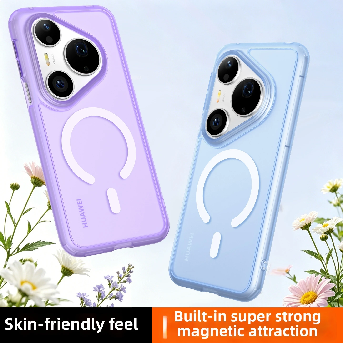 Magnetic Transparent Phone Case with Wireless Charging Support