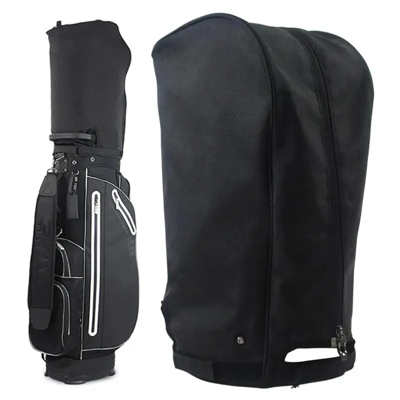 Description Picture 2 of item{NN74} Golf Bag Rain Cover Dustproof Rain Hood Club Protector Portable Golf Bag Rain Cover For Golf Bag And Carry Cart Stand Bag