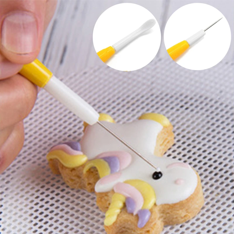 Icing Biscuit Exhaust Needles Fondant Cookies Painting Mixing Needle 3D Modelling Tools Cake Decorating Mould Baking Accessories |