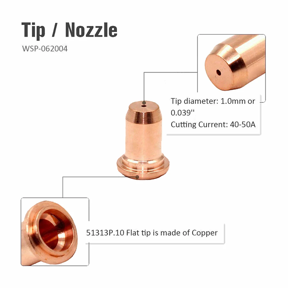 

40pcs Plasma Torch Electrode Business Industrial CNC Metalworking Manufacturing Welding Soldering Equipment Nozzles