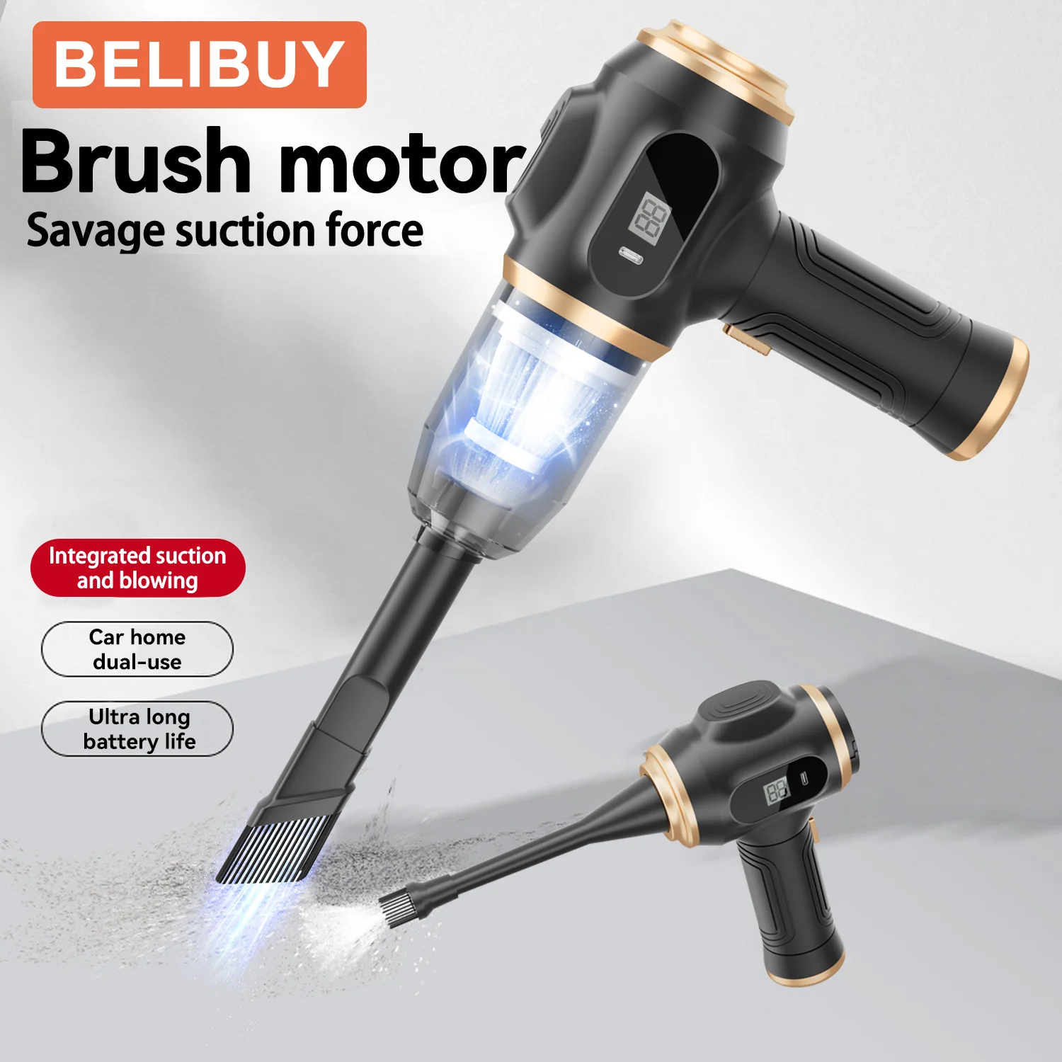 BELIBUY home appliance car vacuum cleaner high power strong suction carpet cleaner machine Portable vacuum