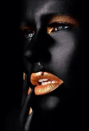 

Black and Gold African Woman Blood Art Film Print Silk Poster for Your Home Wall Decor 24x36inch
