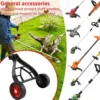 Grass Trimmer Lawn Mower Support Wheel For Weed Trimmer String Trimmer Support Wheels Attachment Wheels for Grass Eater Holder 6