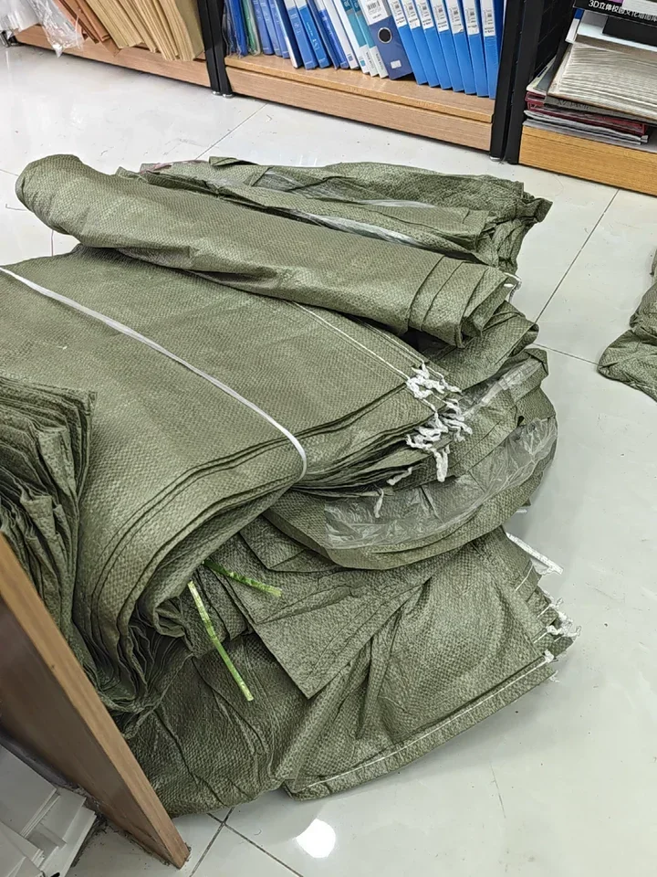 Waterproof Double-deck Woven Bag Plastic Inner Film Thin Green Dustproof Storage Bag Clothing Transport Large Size Packing Bags 2