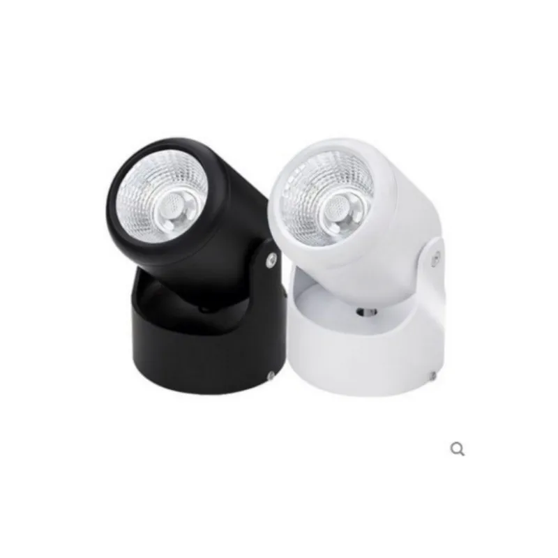 Dimmable Rotating LED Downlights White Black Surface Mounted Adjustment COB AC85-265V 7W 10W 12W 15W LED Ceiling Lamp Spot light